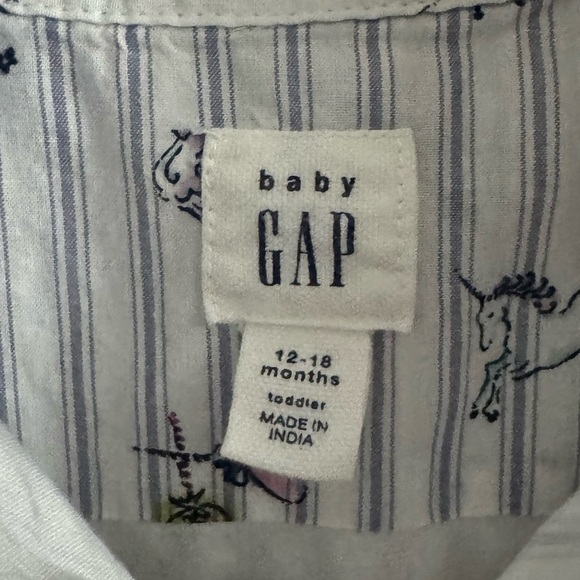 GAP Baby Dress Unicorn Candy design with collar. 12-18 months - Picture 3 of 7